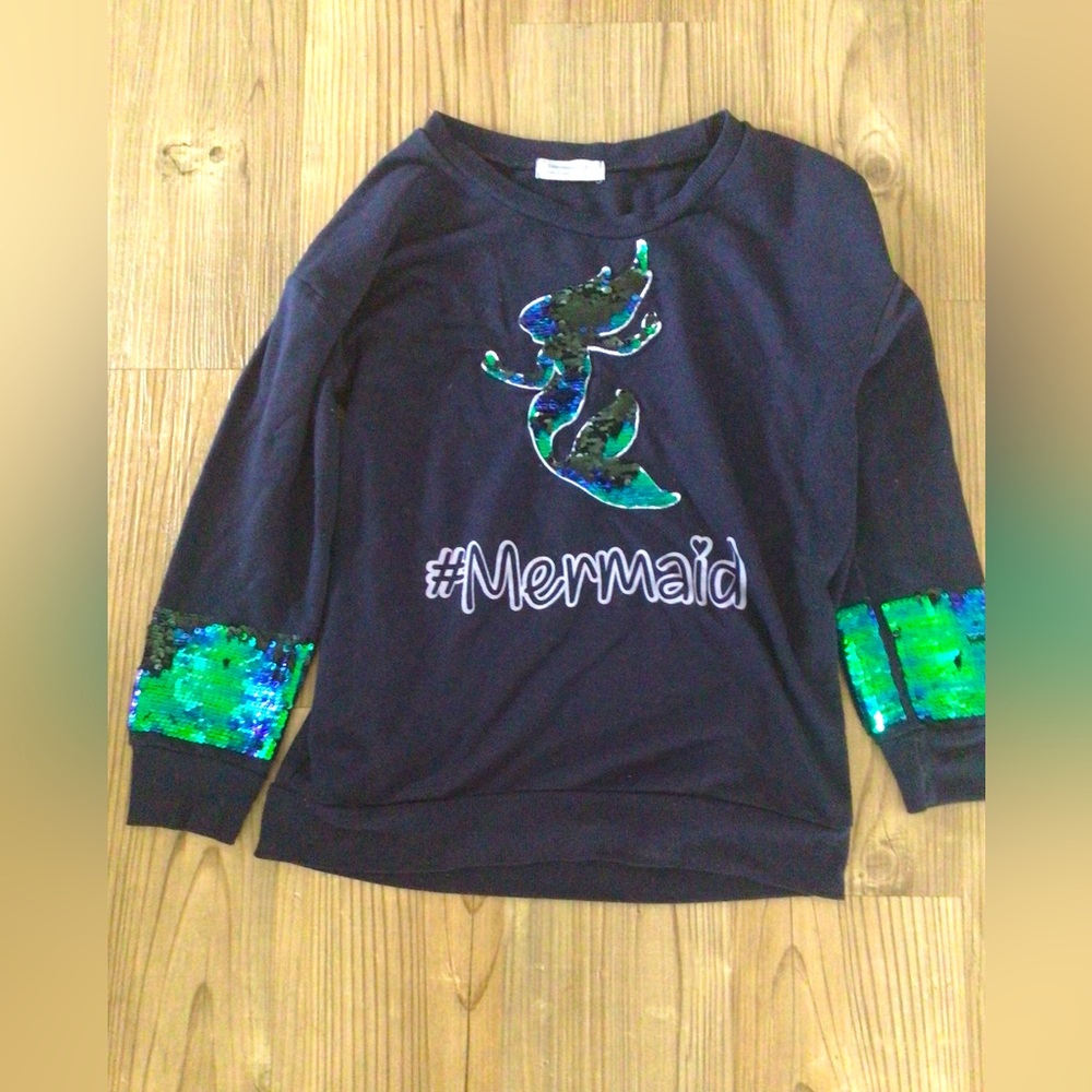 Girls Flip Sequins Fleece Top